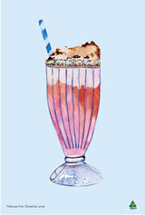 Tea Towel - Milk Shake Light Blue