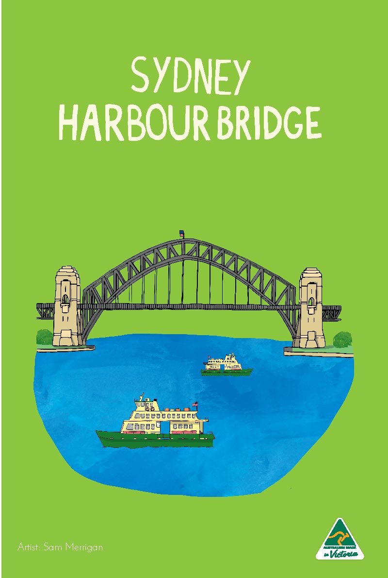 TEA TOWEL - SYDNEY HARBOUR GREEN