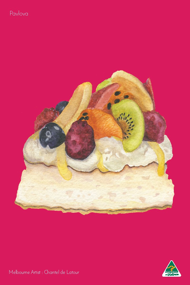 TEA TOWEL PAVLOVA CRIMSON