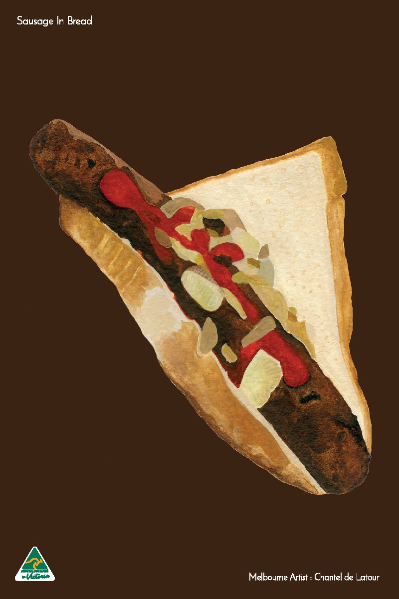 TEA TOWEL SAUSAGE IN BREAD BROWN