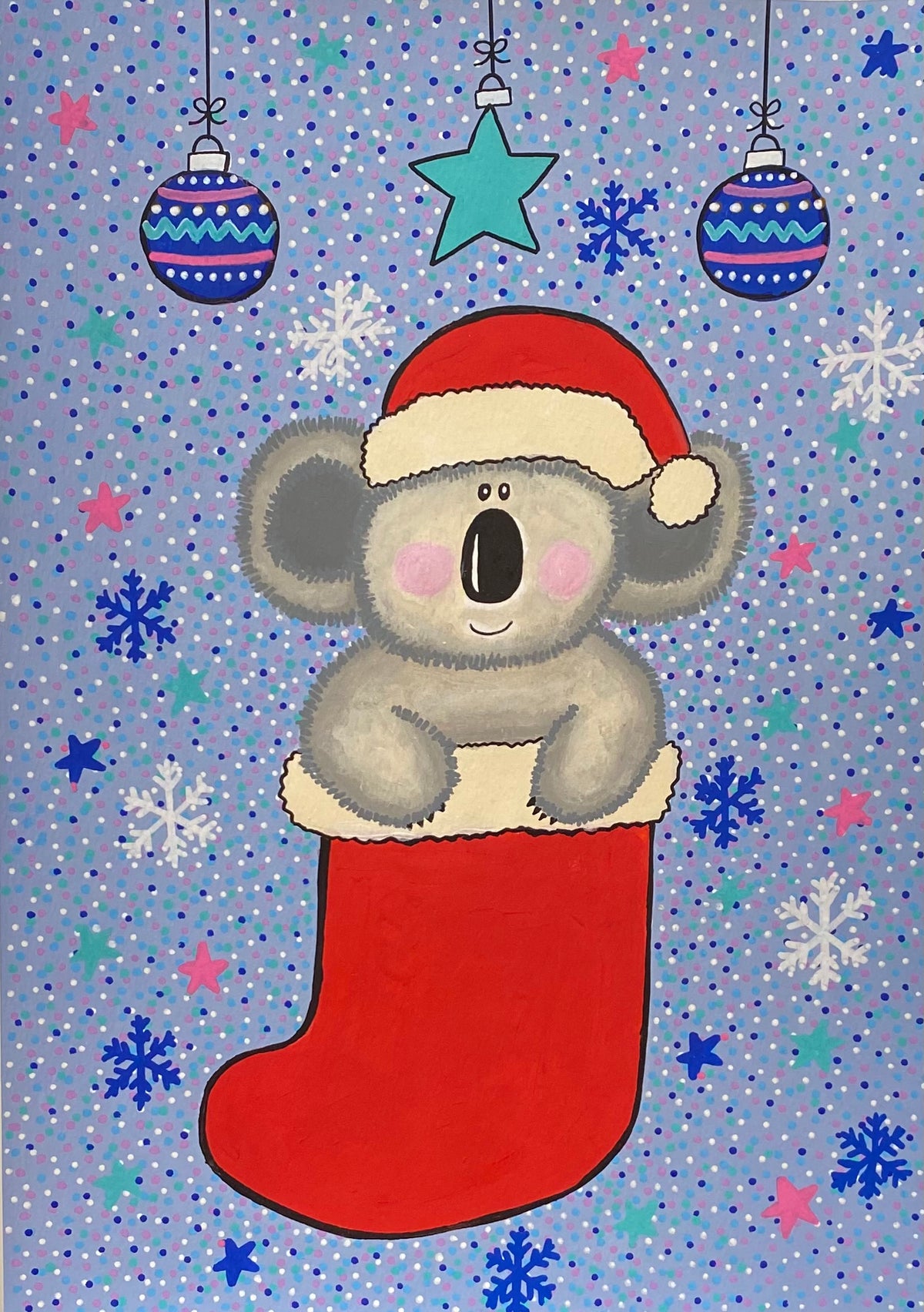 TEA TOWEL - SANTA BEAR