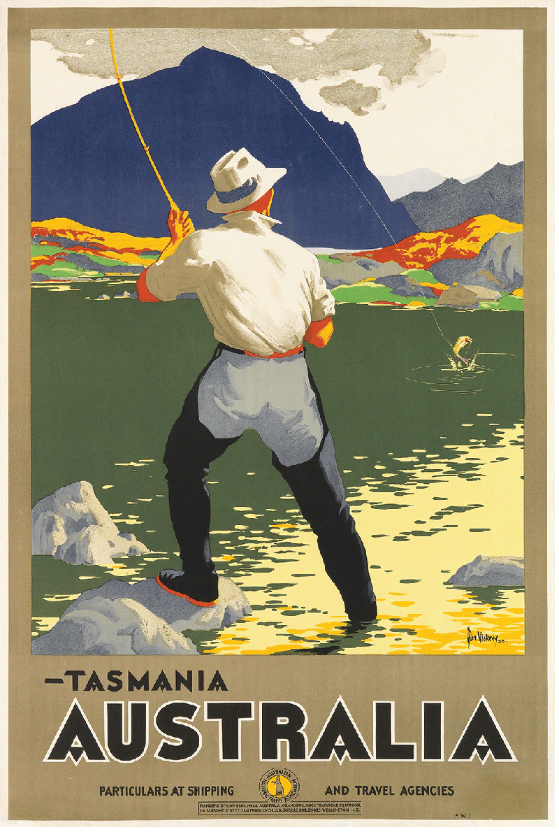 TEA TOWEL - FISHING IN TASMANIA