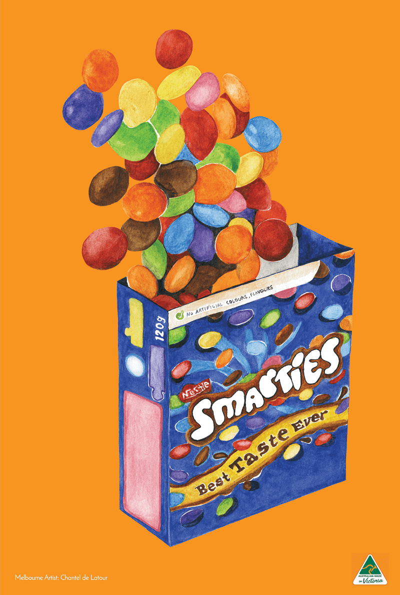 TEA TOWEL SMARTIES ORANGE