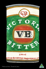 Tea Towel - VB Beer Black