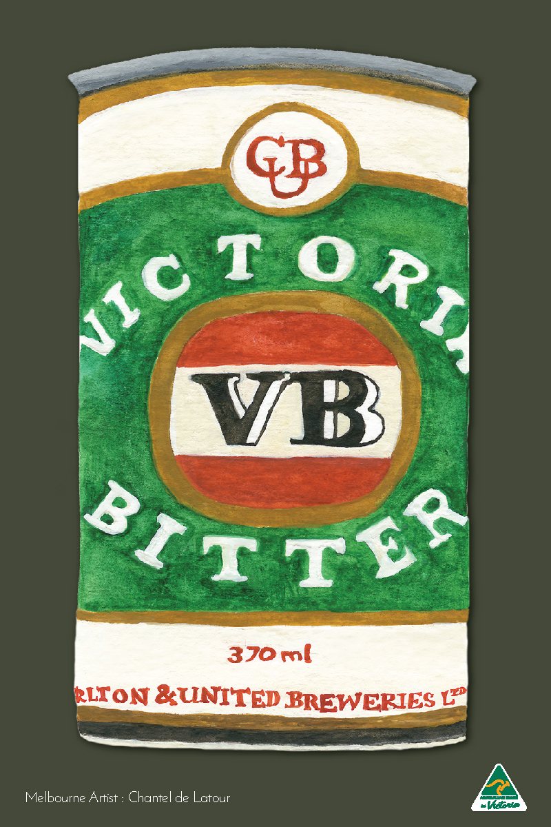 Tea Towel - VB Beer Olive