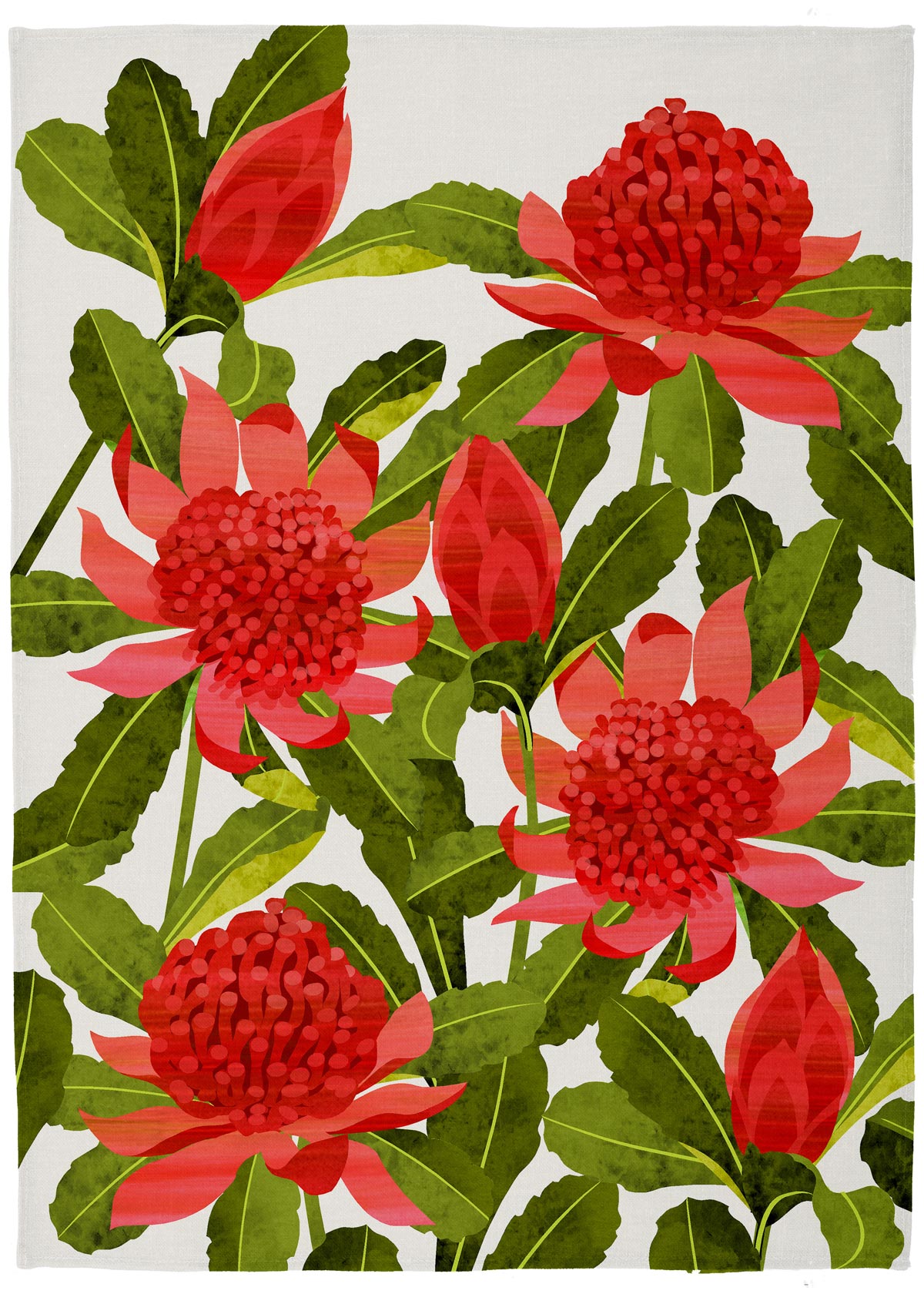 Waratah Tea Towel