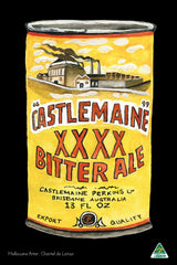 Tea Towel - Castlemaine XXXX Black