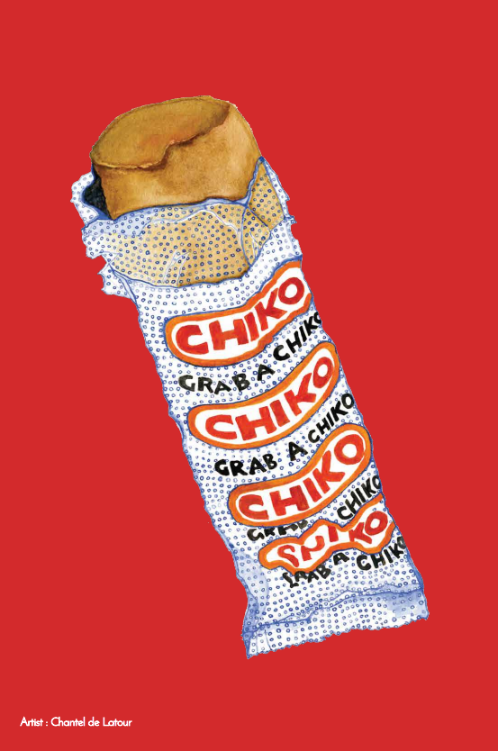 TEA TOWEL - CHIKO ROLL RED