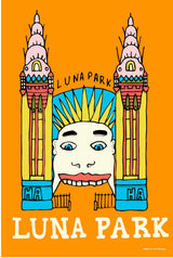 Tea Towel - Luna Park Orange