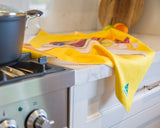Pavlova tea towel in a Melbourne kitchen