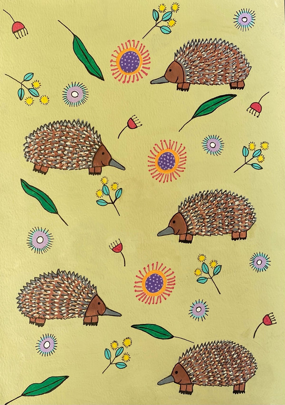 TEA TOWEL - ECHIDNA