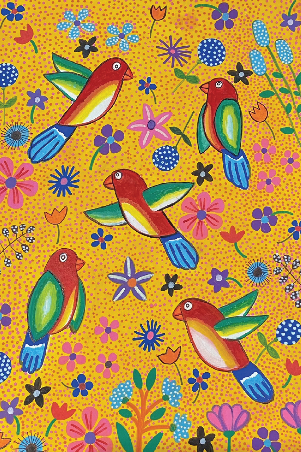 TEA TOWEL - PRETTY PARROTS