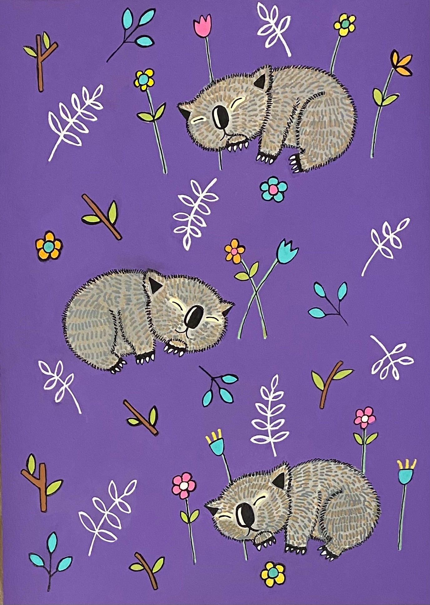 Tea Towel - Wombats