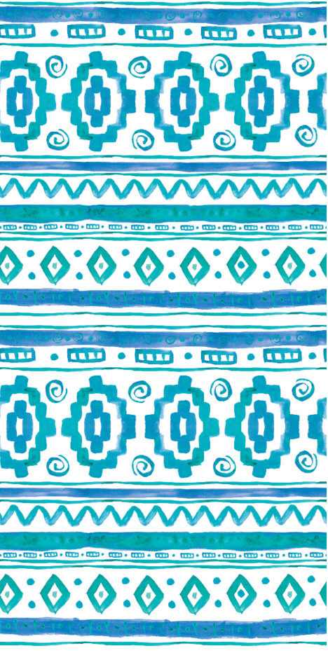 Tribal Blue Beach Towel