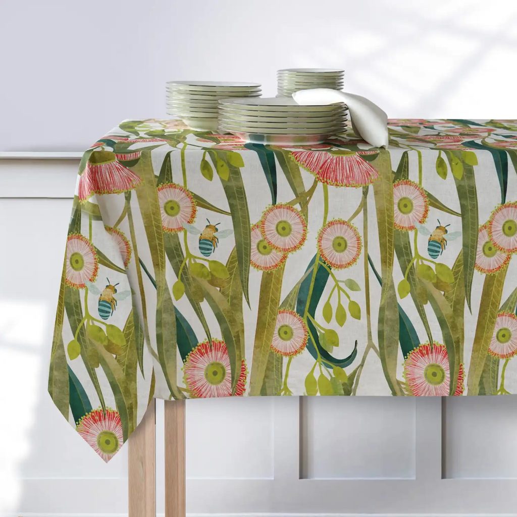 Flowering Gum White Tablecloths - KE Design Gift & Home